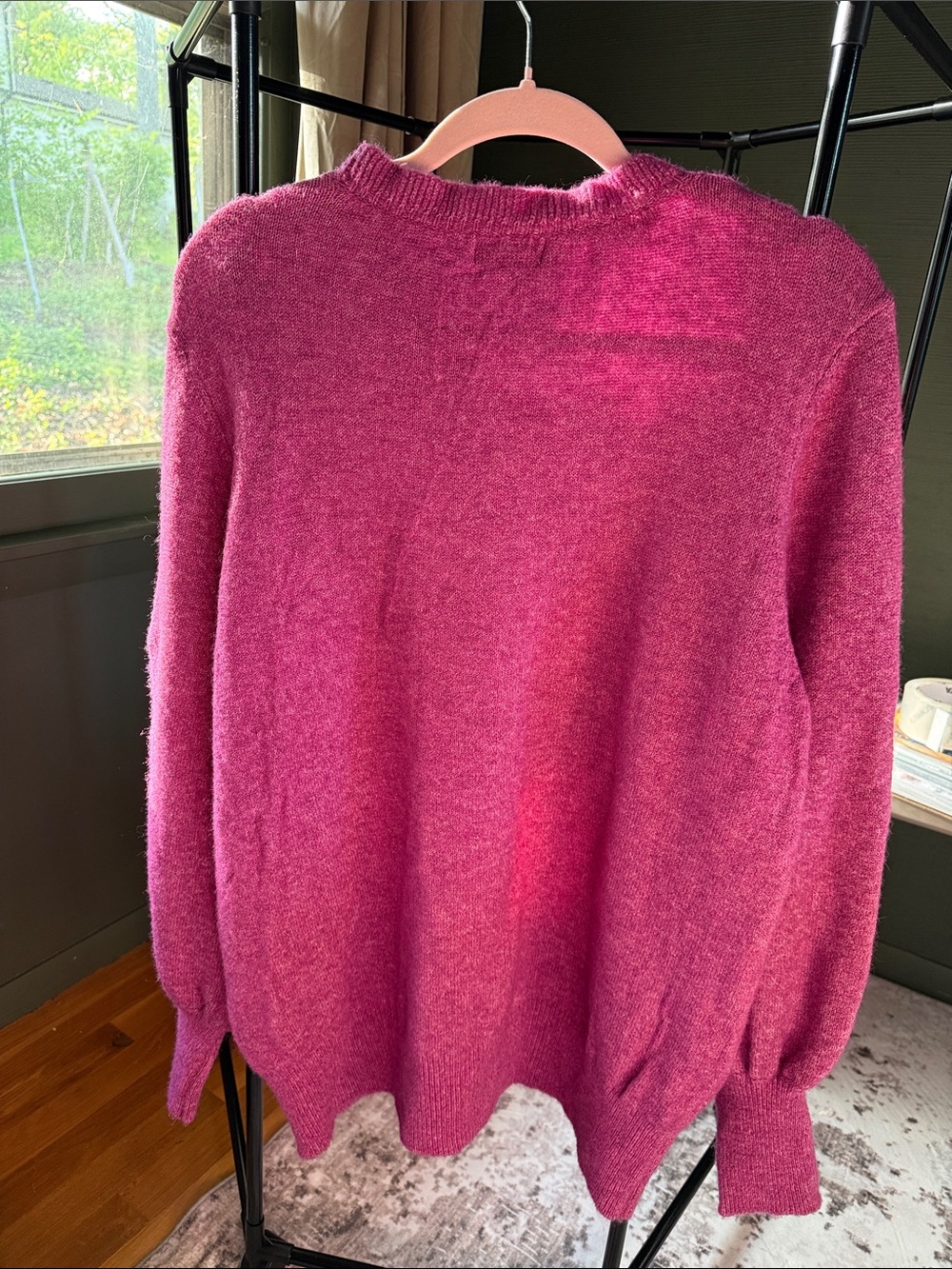Monsoon Pink Raspberry Cable & Ruffle Detail Sweater - Picture 5 of 7